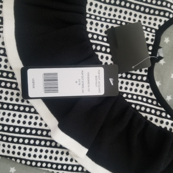 Bebe Dot Jacquard Knit Bodysuit M - Picture 3 of 4